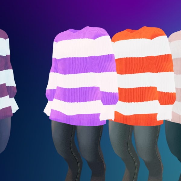 Striped Oversized Sweater for Novabeast